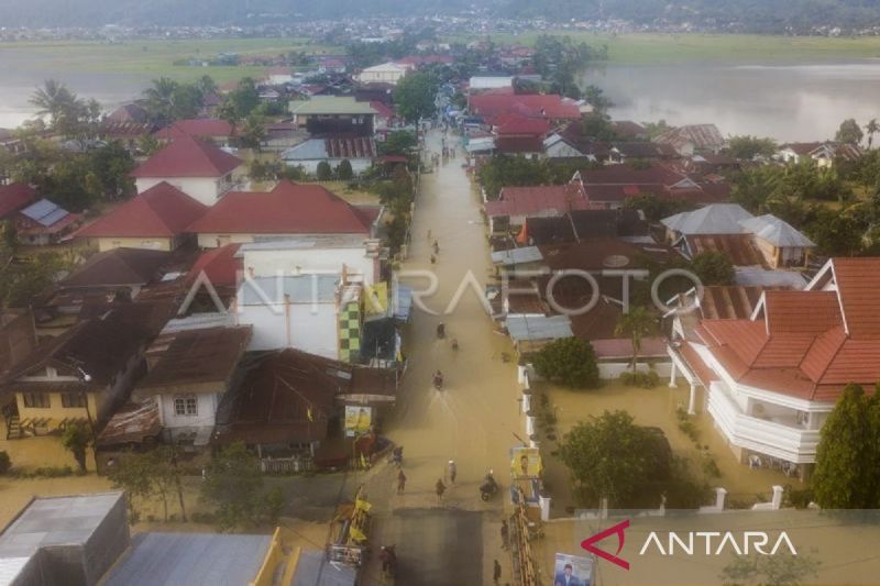 Banjir Masih Merendam Desa di kota Kabupaten Kerinci dan Sungai Penuh